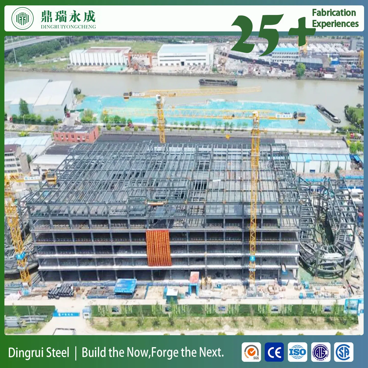 Estrutura de Aço Modular Prefabricada de Múltiplos Andares para Hotel, Escola, Escritório, Shopping, Edifício Habitacional