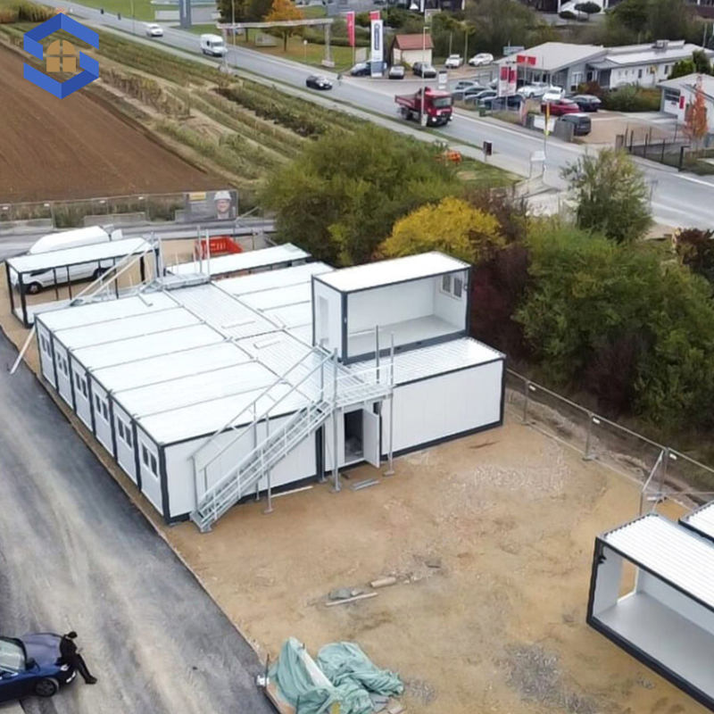 Edifício Modular Isolado à Prova de Fogo Estrutura Prefabricada Durável para Escritório Hotel Dormitório