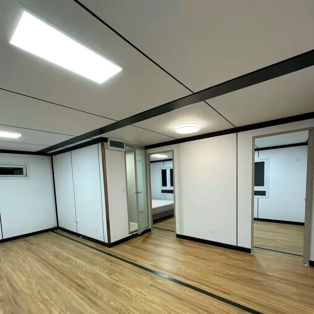 Casas Contêineres Contemporâneas Modulares de Aço Prefabricadas e Expansíveis com Painéis Sanduíche para Vila, Quarto, Edifício de Escritório
