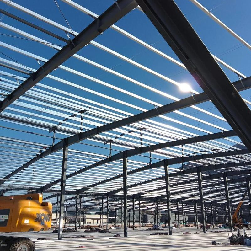 Estrutura de Aço Prefabricada da China Edifício Comercial Armazém Garagem Hangar