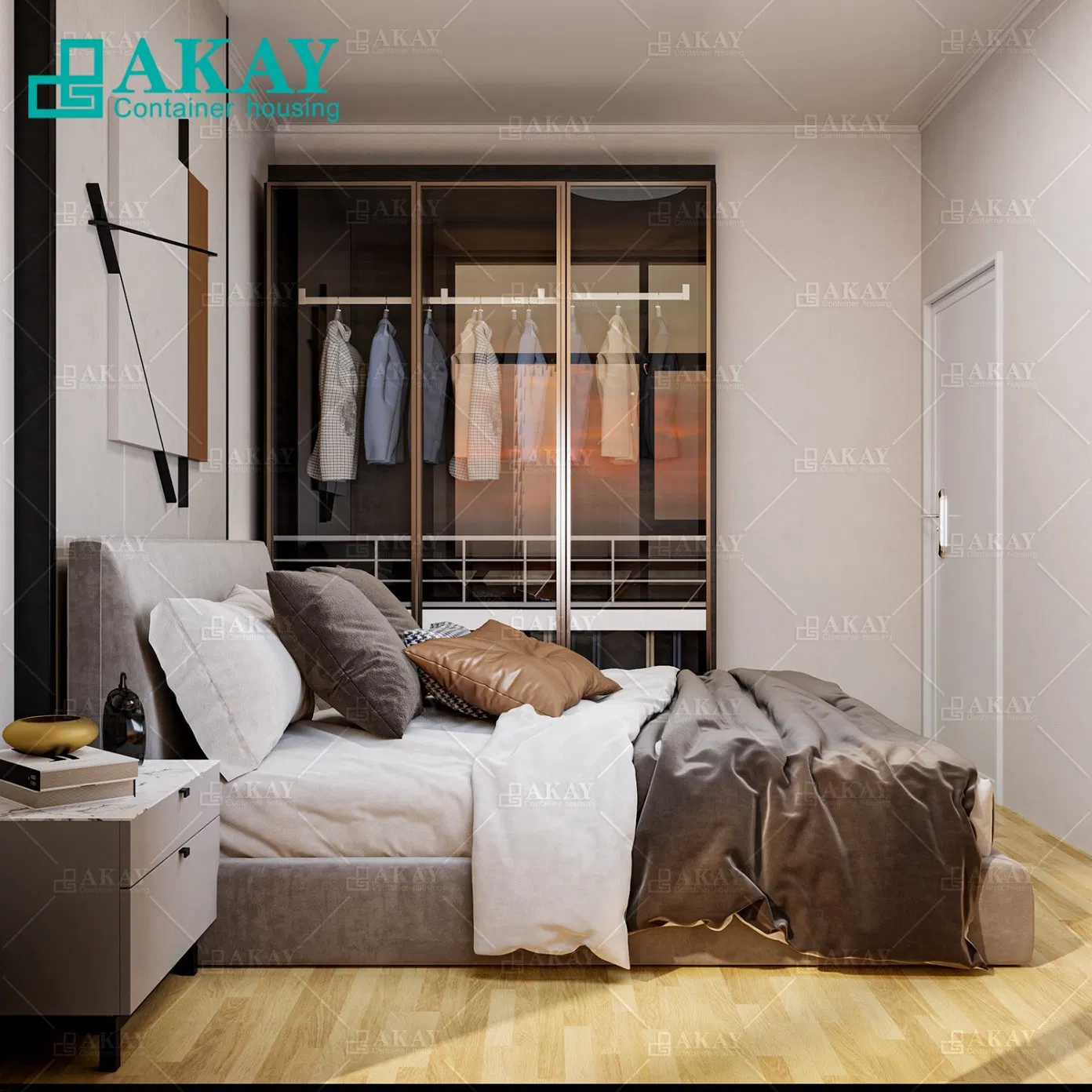 Cabana de Escritório Móvel Pré-fabricada, Habitação Modular, Contêiner de Pacote Plano, Bangalô, Hotel Cápsula