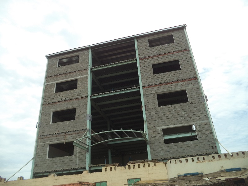 Casa Prefabricada de Aço Estrutural na África Sudão Estrutura de Aço Edifício Prefabricado Estrutura de Aço