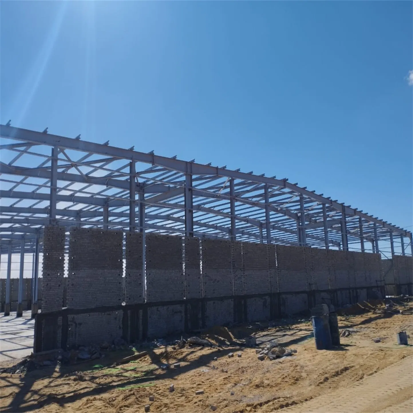 Projeto Gratuito Estrutura de Aço Leve de Alta Elevação Edifício Comercial Prefabricado de Múltiplos Andares Estrutura de Portal Hangar Salão Oficina