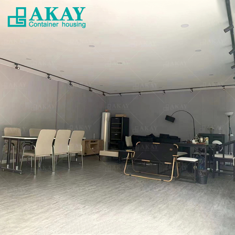 Edifício Prefabricado de Contêiner de Transporte Móvel Modular de Vidro Pequeno Restaurante Quarto de Banho Sanitários Estrutura Hotel Escritório Casas