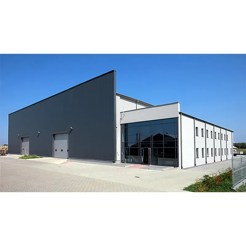 Construção de Edifício de Fabricação de Pavilhão Armazém Estrutura de Aço Materiais Prefabricados Showroom de Carros