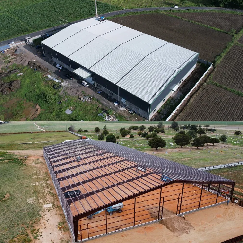 Estrutura de Aço Metálico Personalizada para Edifícios Industriais, Agrícolas e Comerciais, Armazenamento de Edifícios Metálicos