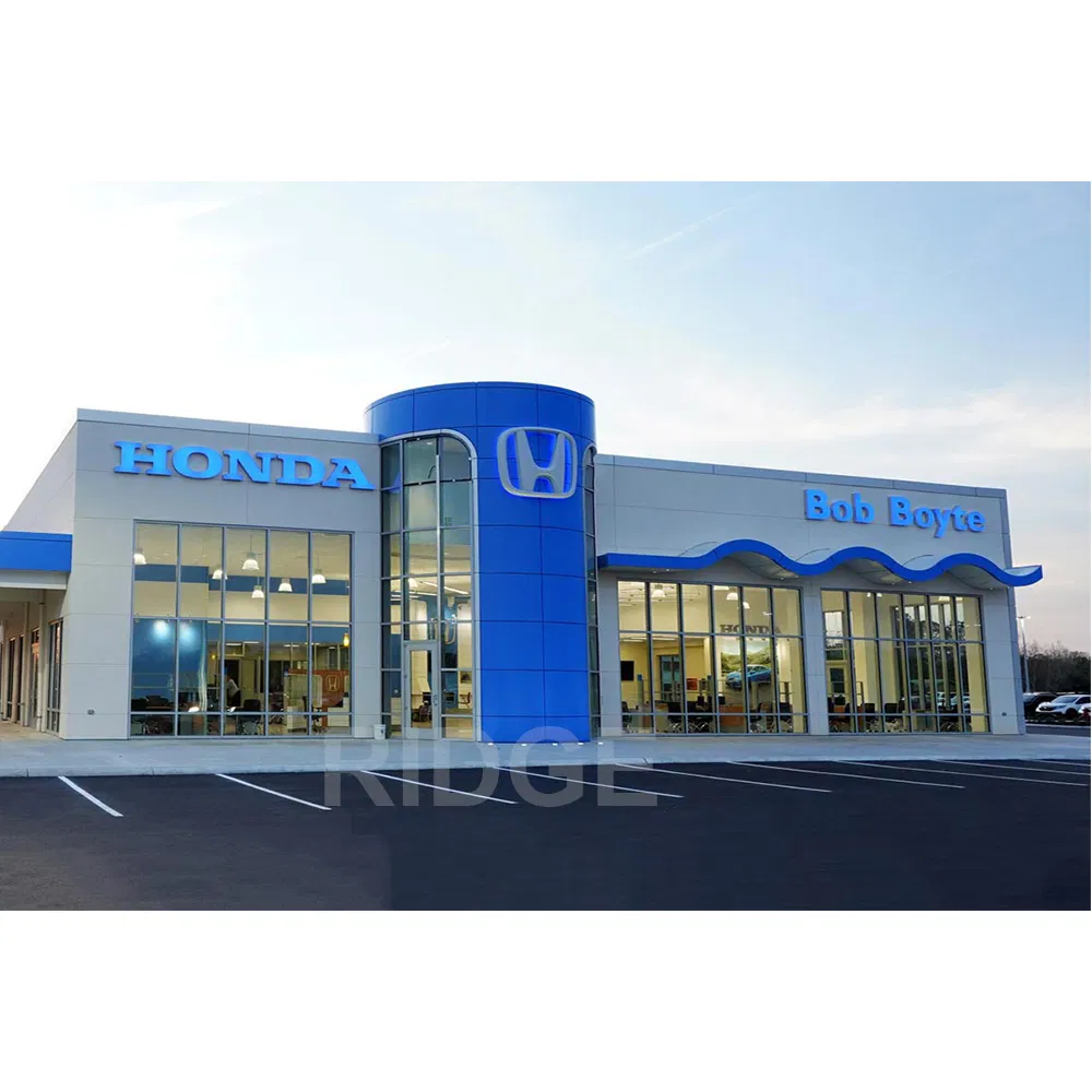 Edifício de Estrutura de Aço Peb Usado Armazém de Estrutura de Aço Edifício Comercial Design Livre 4s Preço do Salão de Exposição de Carros