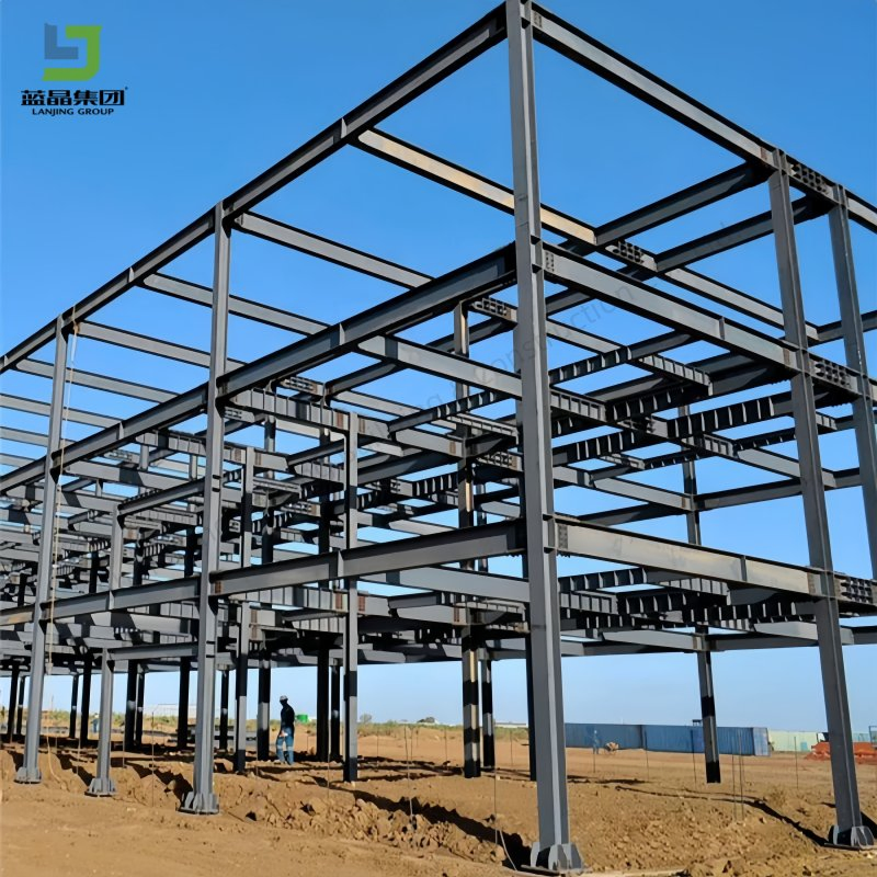 Construção Rápida e Fácil de Estrutura de Aço Pré-Fabricada Multiuso de Múltiplos Andares para Armazém, Oficina, Edifício Comercial e Industrial em Metal