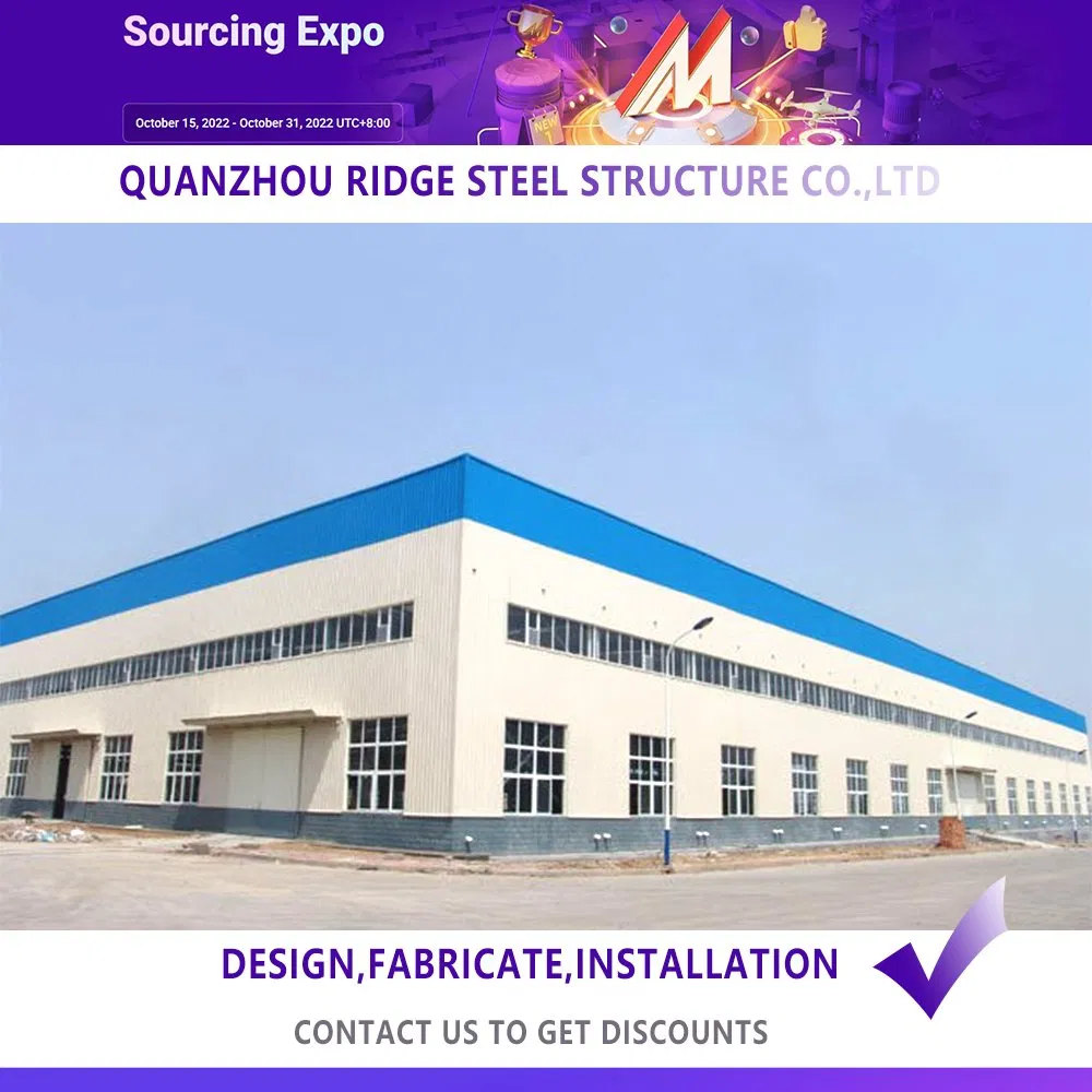 Estrutura de Aço Industrial em Canal Laminado a Quente da China para Construção Prefabricada com Parede de Cortina