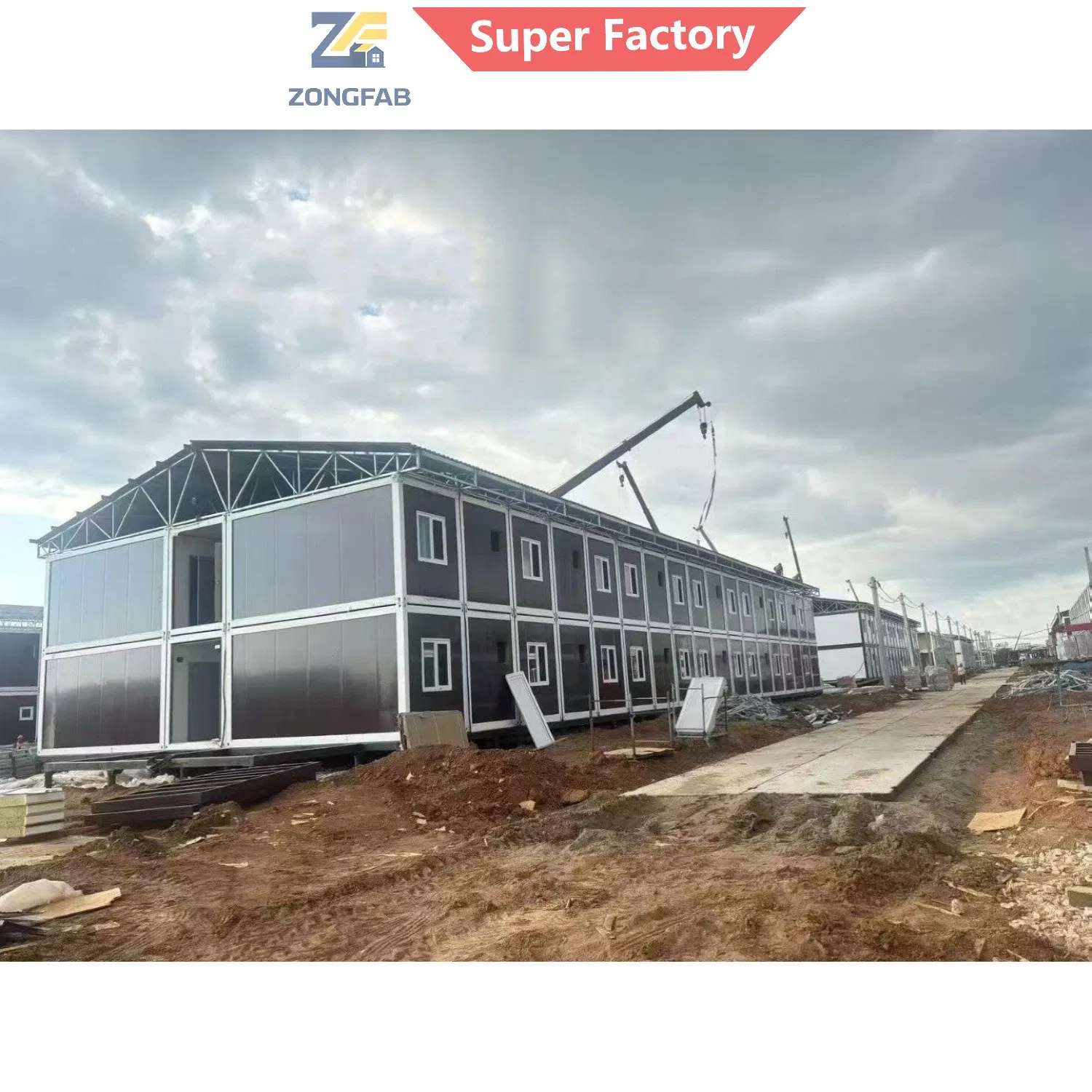 Alojamento de Campo de Contratante EPC de Campo de Gás Mineiro, Edifício Modular Prefabricado em Contêiner, Habitação de Infraestrutura Pública, Projeto Governamental