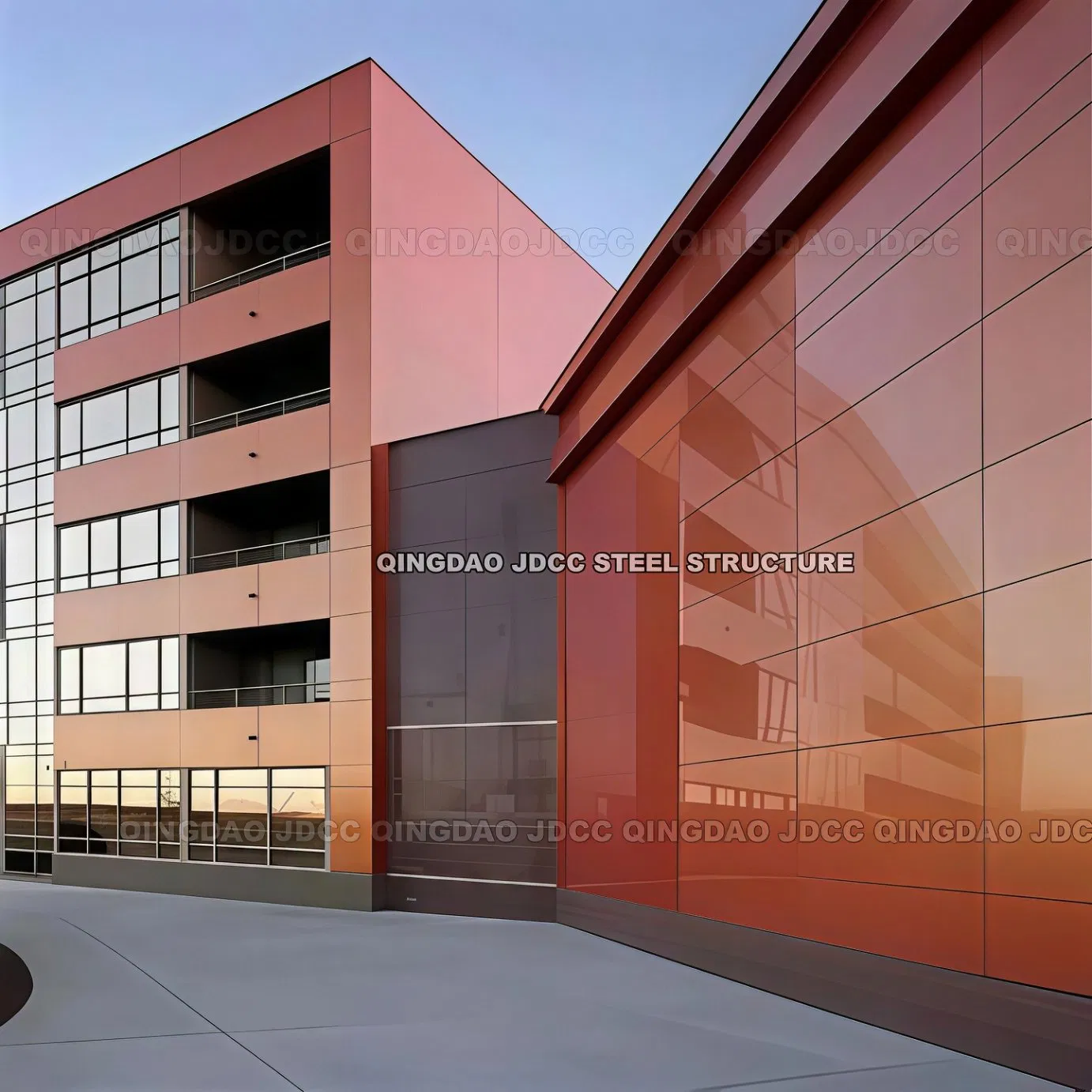 Edifício de Escritório Modular Personalizado com Estrutura de Aço, Armazém, Oficina, Parede de Vidro ACP de Aço Peb, Contratante Geral de Construção Turnkey