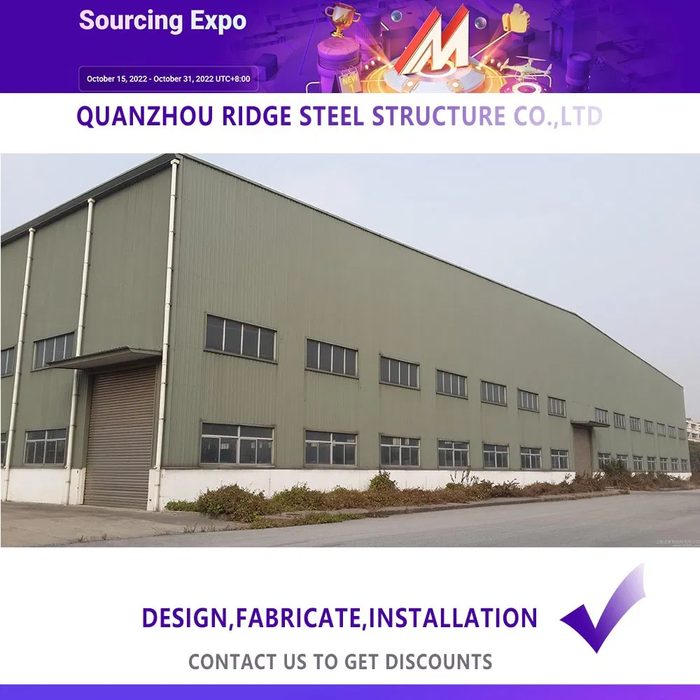 Estrutura de Aço Industrial em Canal Laminado a Quente da China para Construção Prefabricada com Parede de Cortina