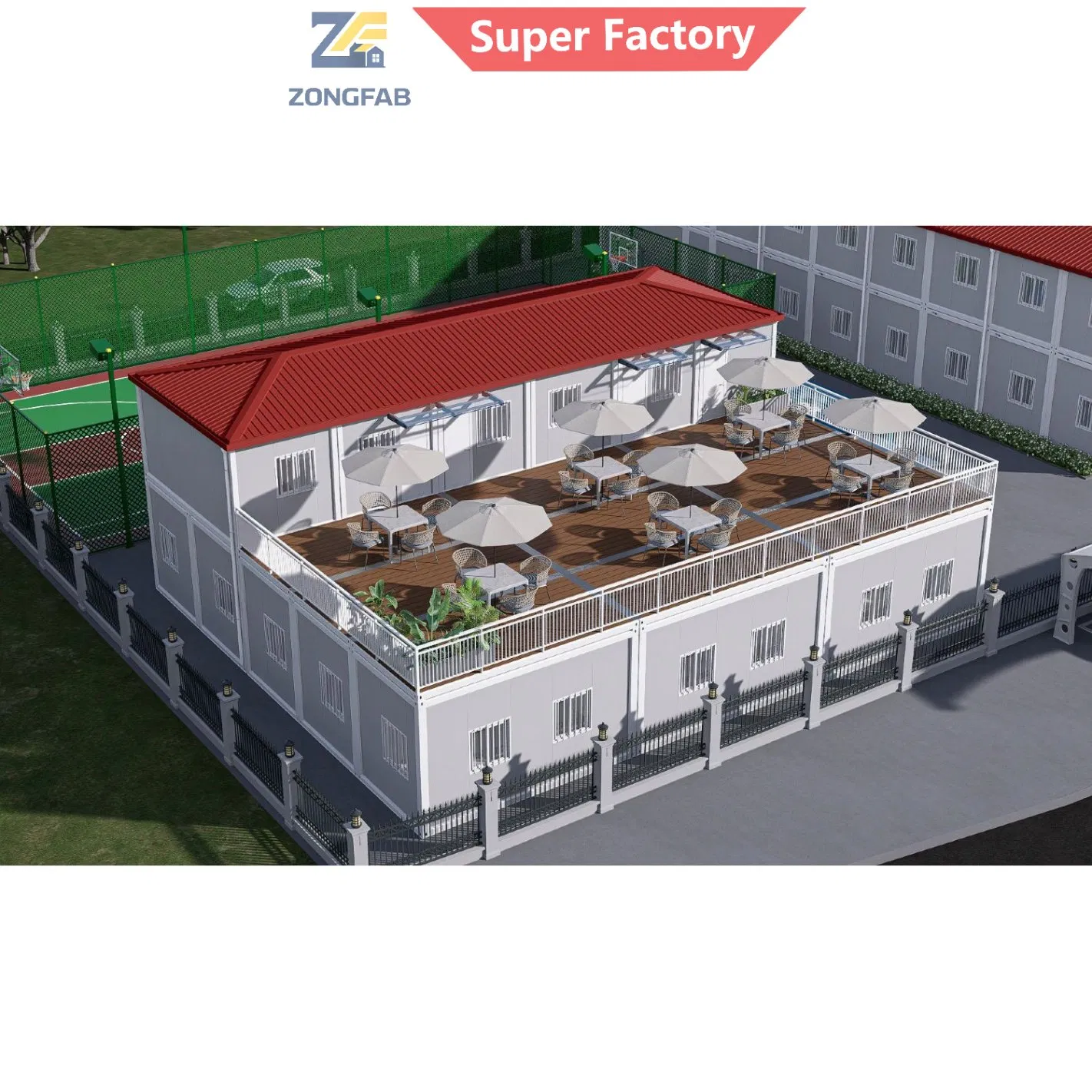 Acomodação para Trabalhadores da Construção Residencial Pré-fabricada Modular Edifício de Contêiner Habitação Infraestrutura Pública 911 Estação de Polícia Projeto Governamental