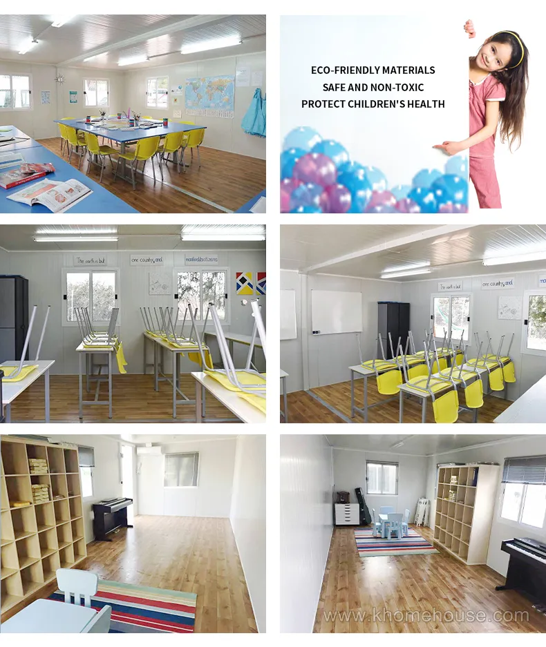 Edifícios de salas de aula modulares portáteis pré-fabricados
