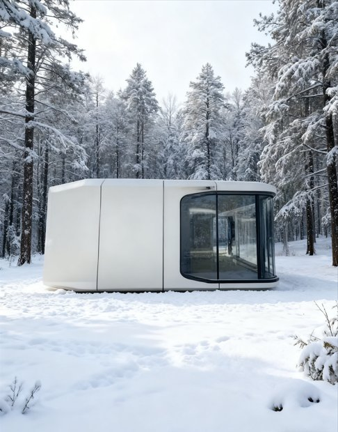 Cápsula Espacial Luxuosa Cabine Inteligente Edifício Prefabricado Adequado para Uso Residencial ou Hotel Comercial