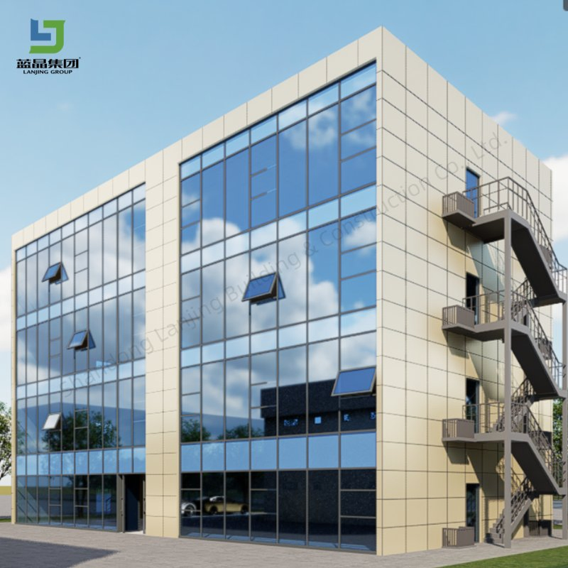 Estrutura de Armazém de Aço Leve Personalizada de Grande Vão para Múltiplos Andares, Escritório Industrial, Hotel, Escola, Edifício Comercial