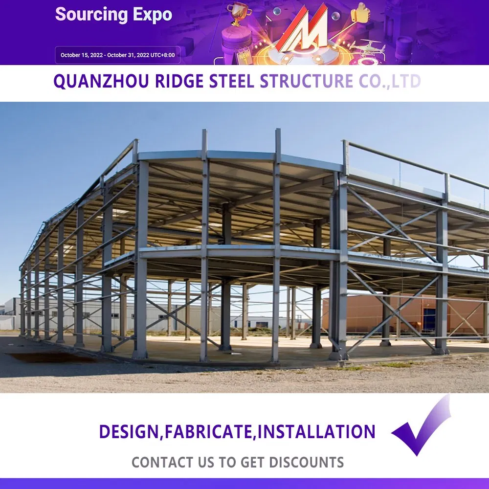Edifício Metálico Prefabricado Personalizado Barato da China para a Alemanha, Armazém de Estrutura de Aço Prefabricada