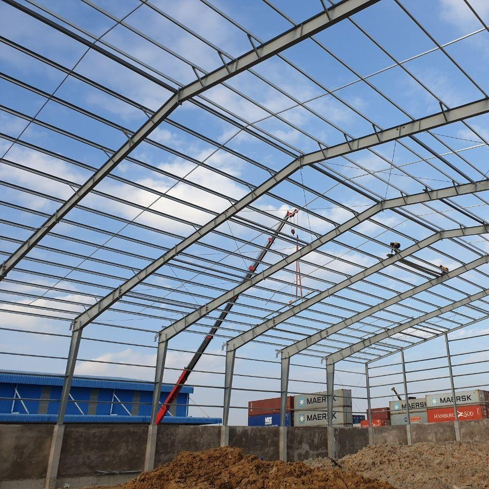 Edifício de Armazenamento em Aço Edifício Industrial Portátil Edifício Agrícola Planta Comercial