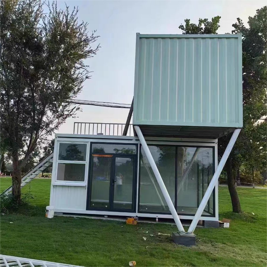 Casa Modular Expandável Dobrável Casa Prefabricada Container Escritório Edifício de Vidro