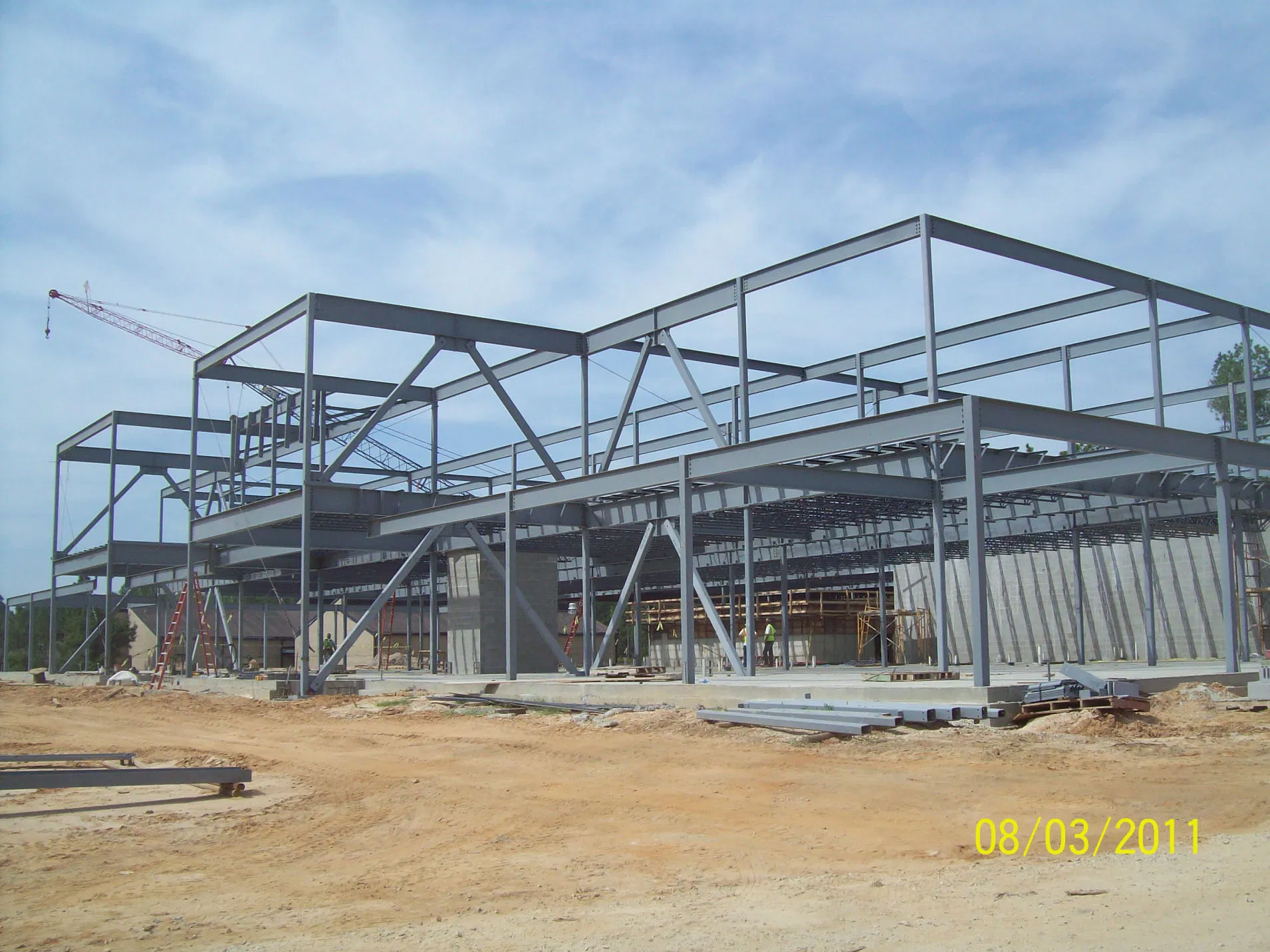 Fábrica de Materiais de Construção de Angola Edifício de Armazém de Aço Leve Prefabricado