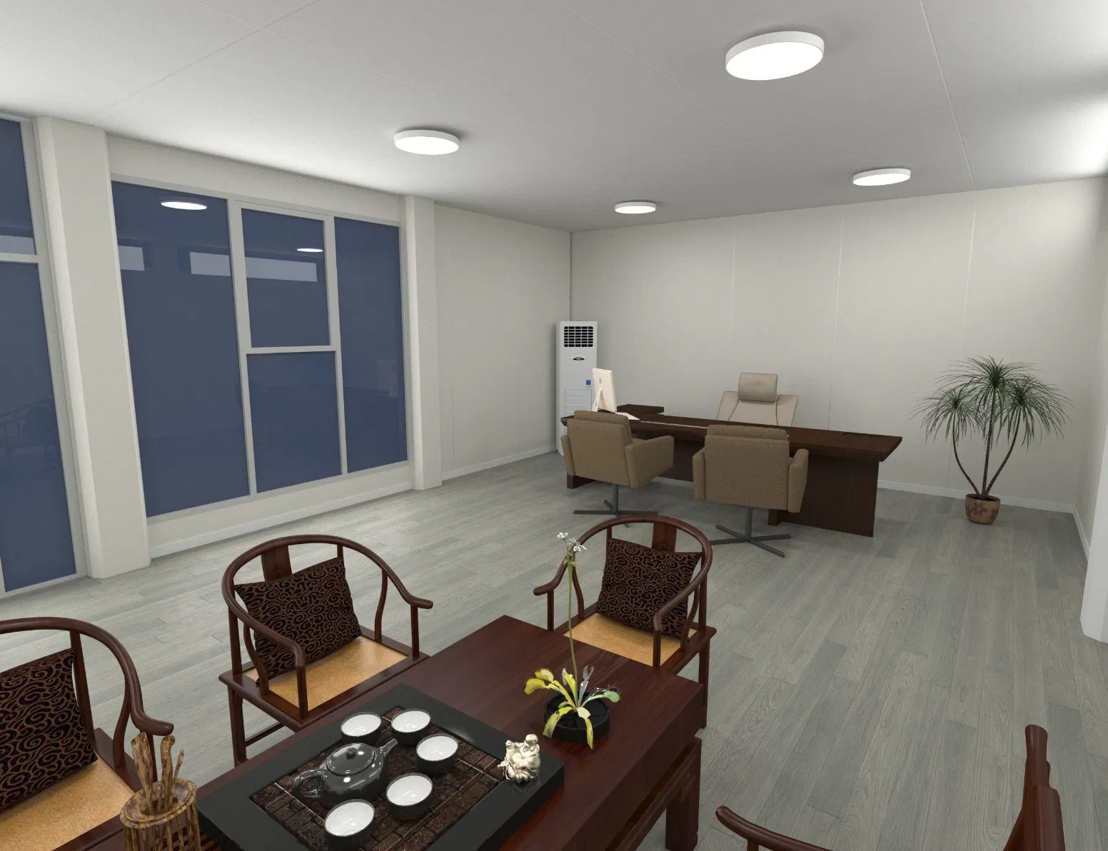 Casa Contêiner Pré-fabricada Modular Moderna 20FT Destacável para Edifício Comercial de Escritórios de Múltiplos Andares