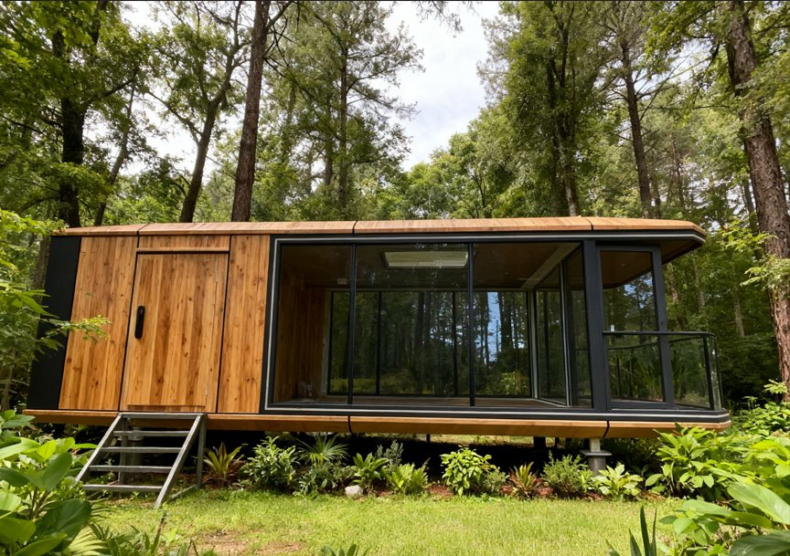 Cápsula Espacial Luxuosa Mini Cabana Prefabricada Adequada para Uso Residencial ou Hotel Comercial