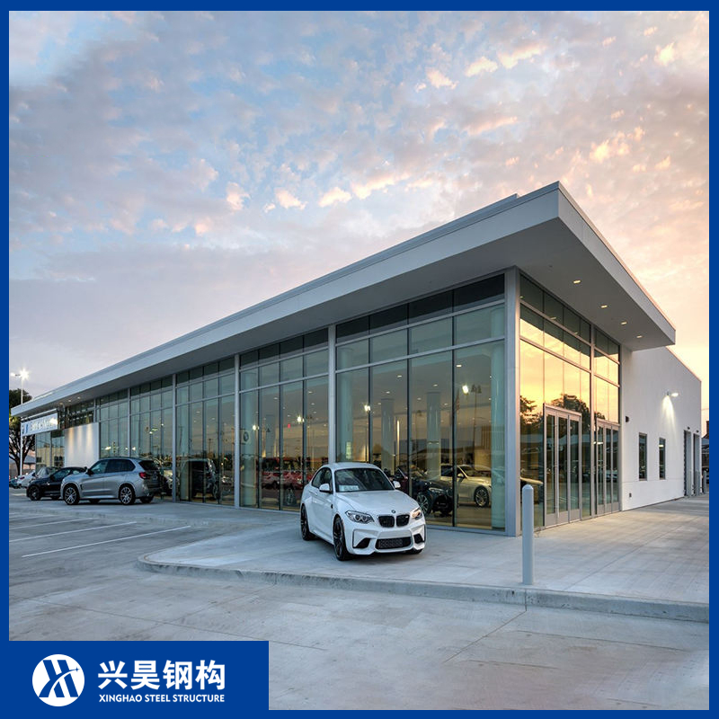 Edifício Comercial de Estrutura de Aço Prefabricada para Exposição, Ponte, Estacionamento, Showroom de Carros, Aeroporto e Estádio