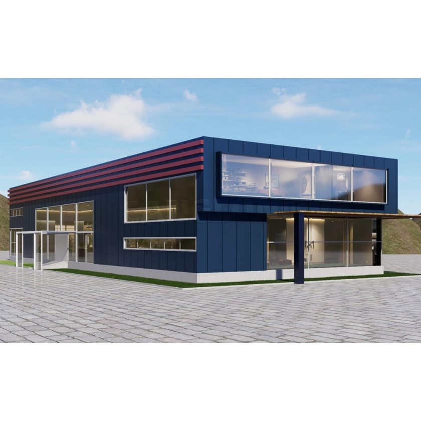 Novas Tendências Edifício Comercial de Aço com Aparência Moderna e Portátil para Ginásio