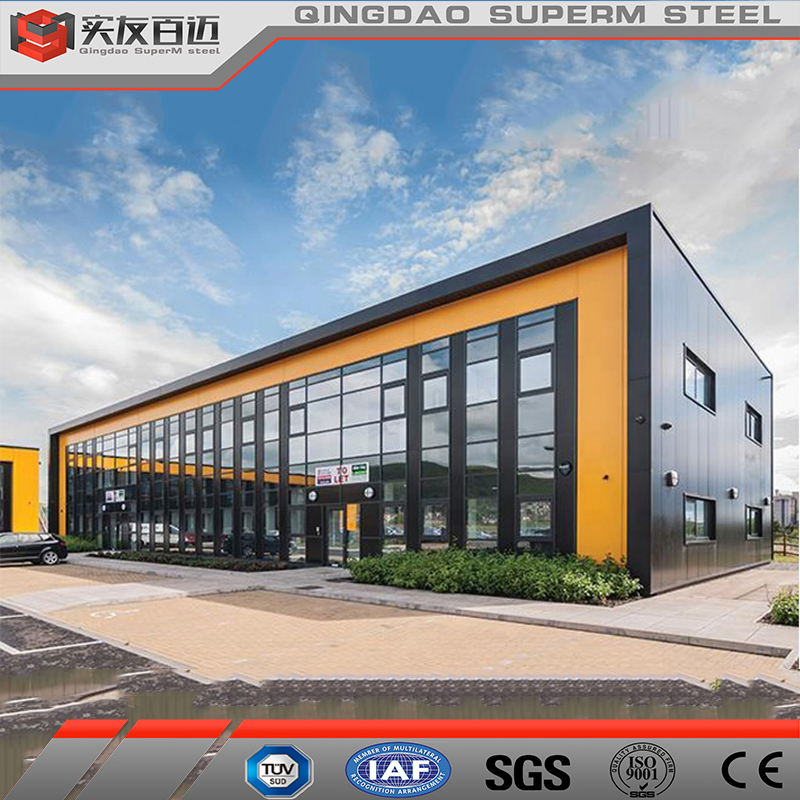 Estrutura Metálica de Construção Edifício Comercial de Escritórios Prefabricado em Aço