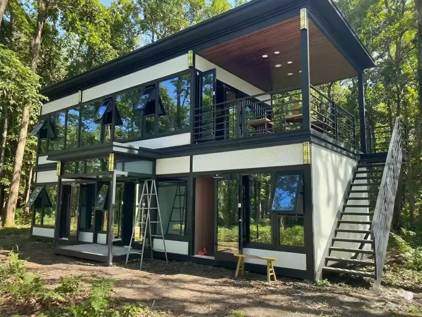 Casa Contêiner Pré-fabricada Modular Moderna 20FT Destacável para Edifício Comercial de Escritórios de Múltiplos Andares