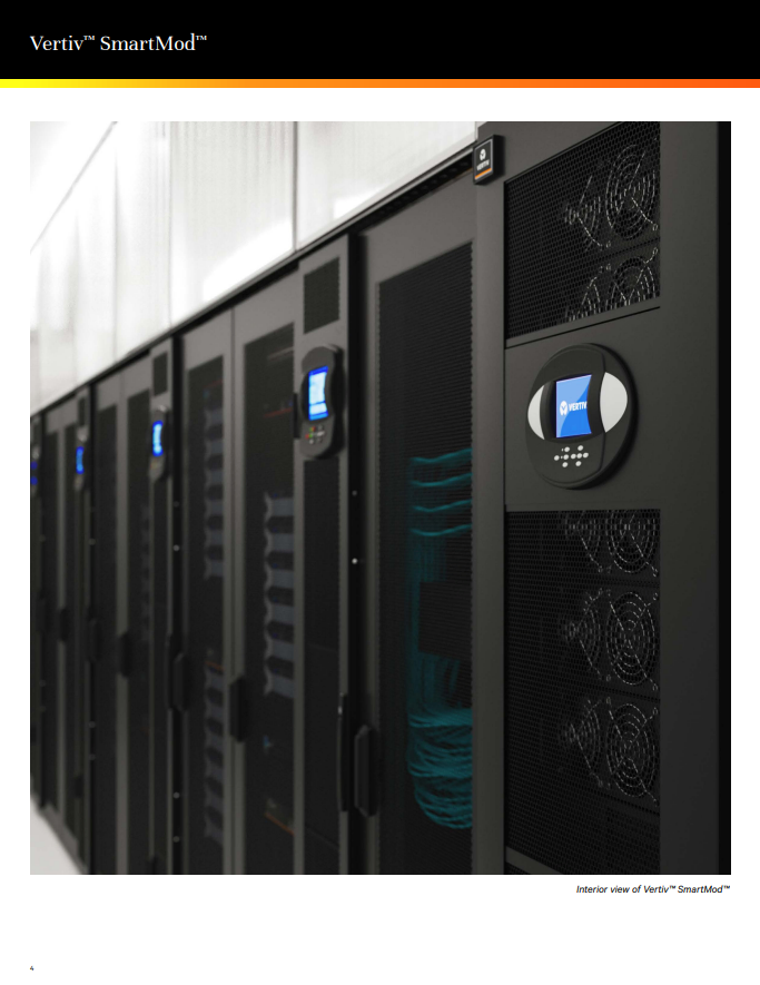 Solução de Data Center Modular com Energia, Refrigeração e Estantes
