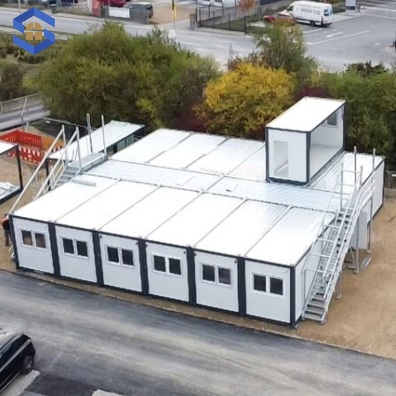 Edifício Modular Isolado à Prova de Fogo Estrutura Prefabricada Durável para Escritório Hotel Dormitório