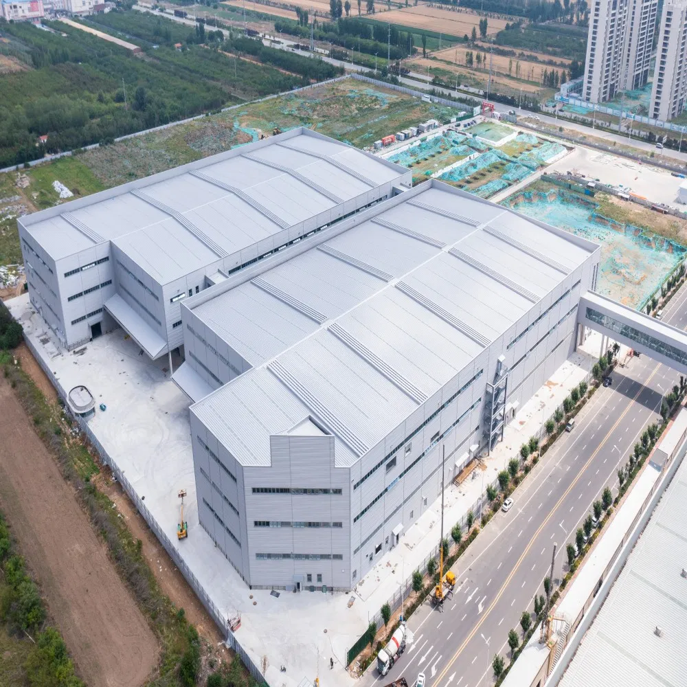 Edifício de Estrutura de Aço Prefabricado de Longa Duração com Telhado e Paredes Personalizáveis para Aplicação Industrial ou Comercial