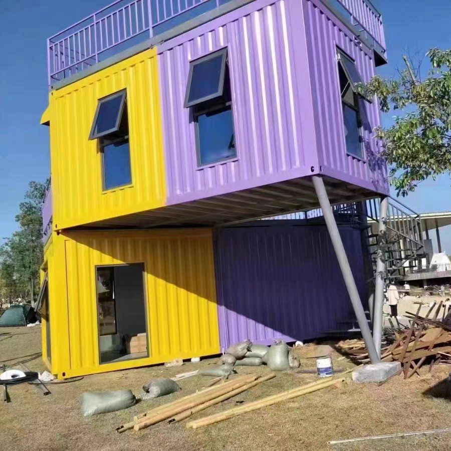 Casa Modular Expandável Dobrável Casa Prefabricada Container Escritório Edifício de Vidro
