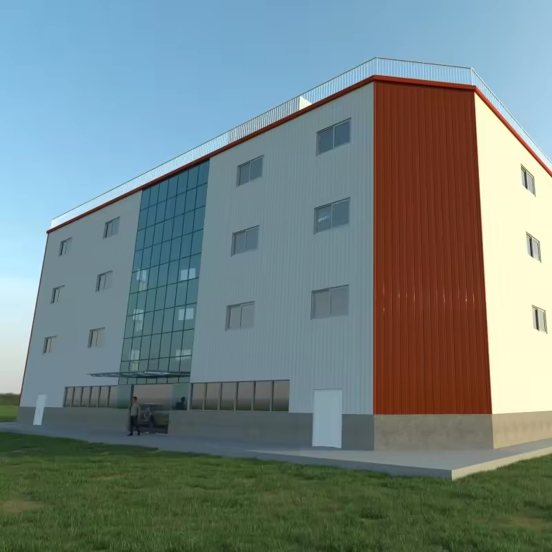 Edifício Comercial de Estrutura Modular em Aço Escritório Prefabricado com Serviço de Orientação de Construção
