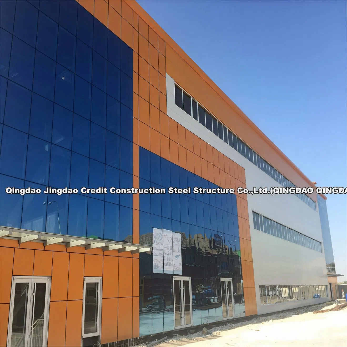 Edifício de Escritório Modular Personalizado com Estrutura de Aço, Armazém, Oficina, Parede de Vidro ACP de Aço Peb, Contratante Geral de Construção Turnkey