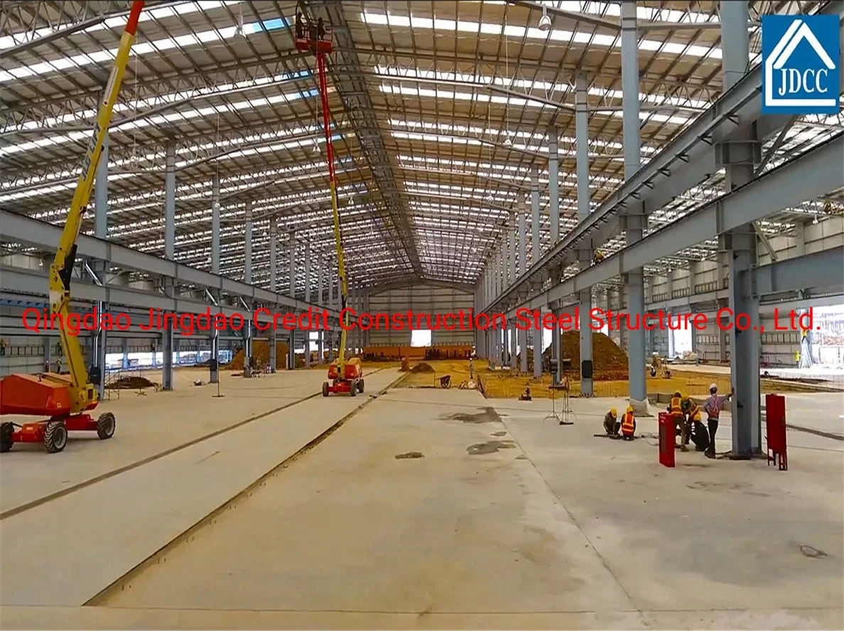 Novo Design Qingdao Jingdao Crédito Construção Prefabricado Moderno Armazém Desmontável Viga Fábrica Edifício Aluguel Estrutural Aço Fabricação Edifício