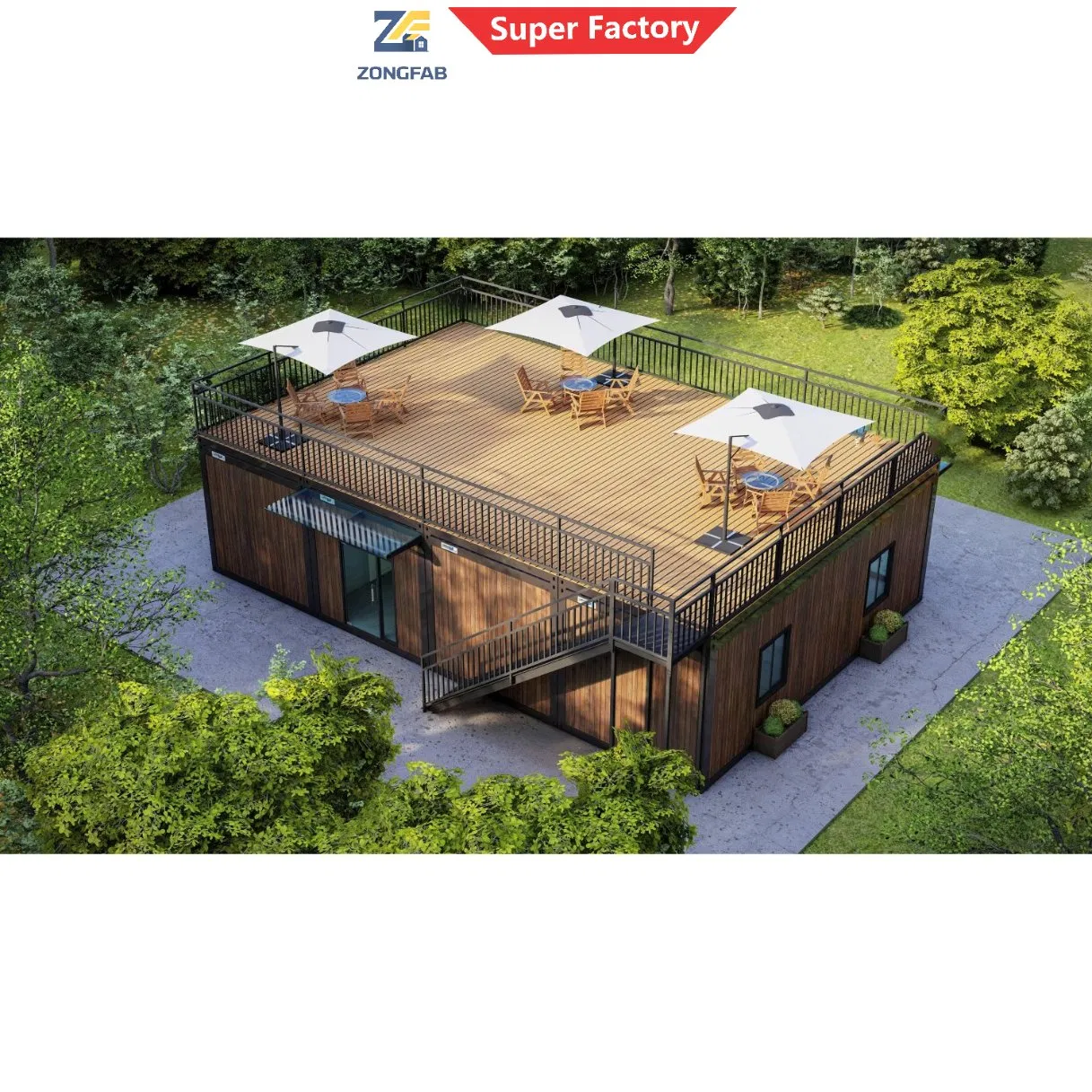 Módulo empilhável de unidade de aço para alojamento residencial, construção de container pré-fabricado, habitação, restaurante, turismo de praia