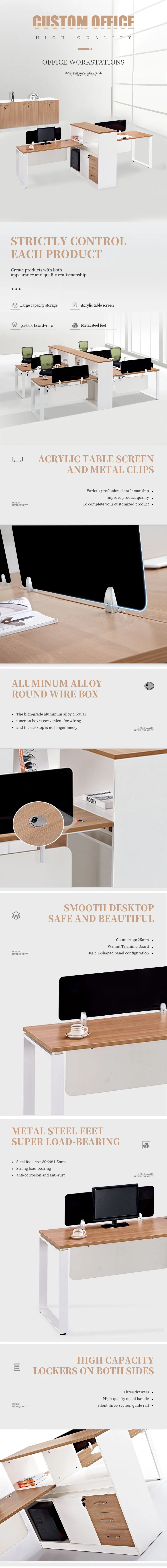 Sistema de Painéis Mobiliário de Escritório Modular Mesa com Partição