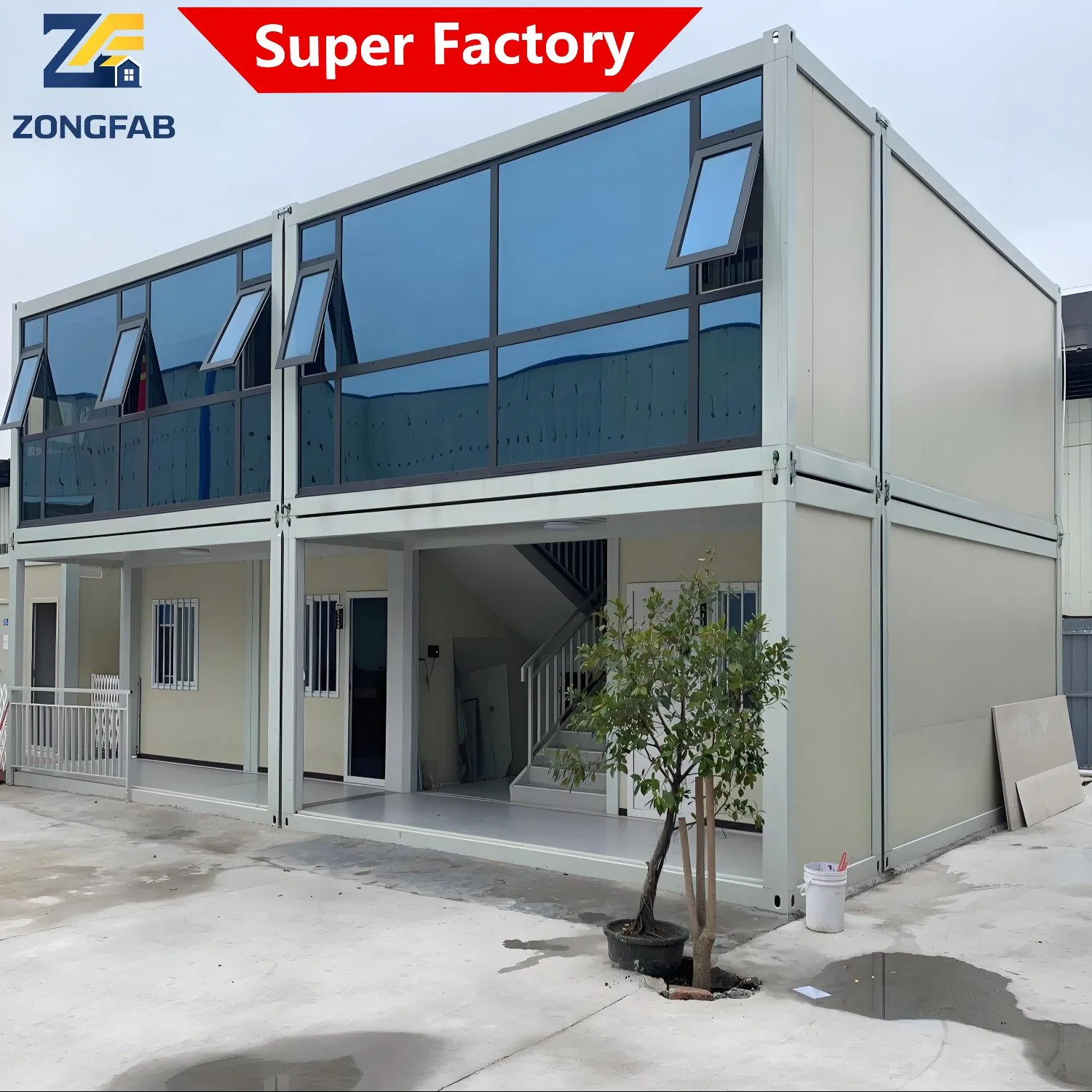 Construção Modular de Contêineres Prefabricados em Aço para Habitação, Escritório, Restaurante, Refeitório, Escola, Hospital