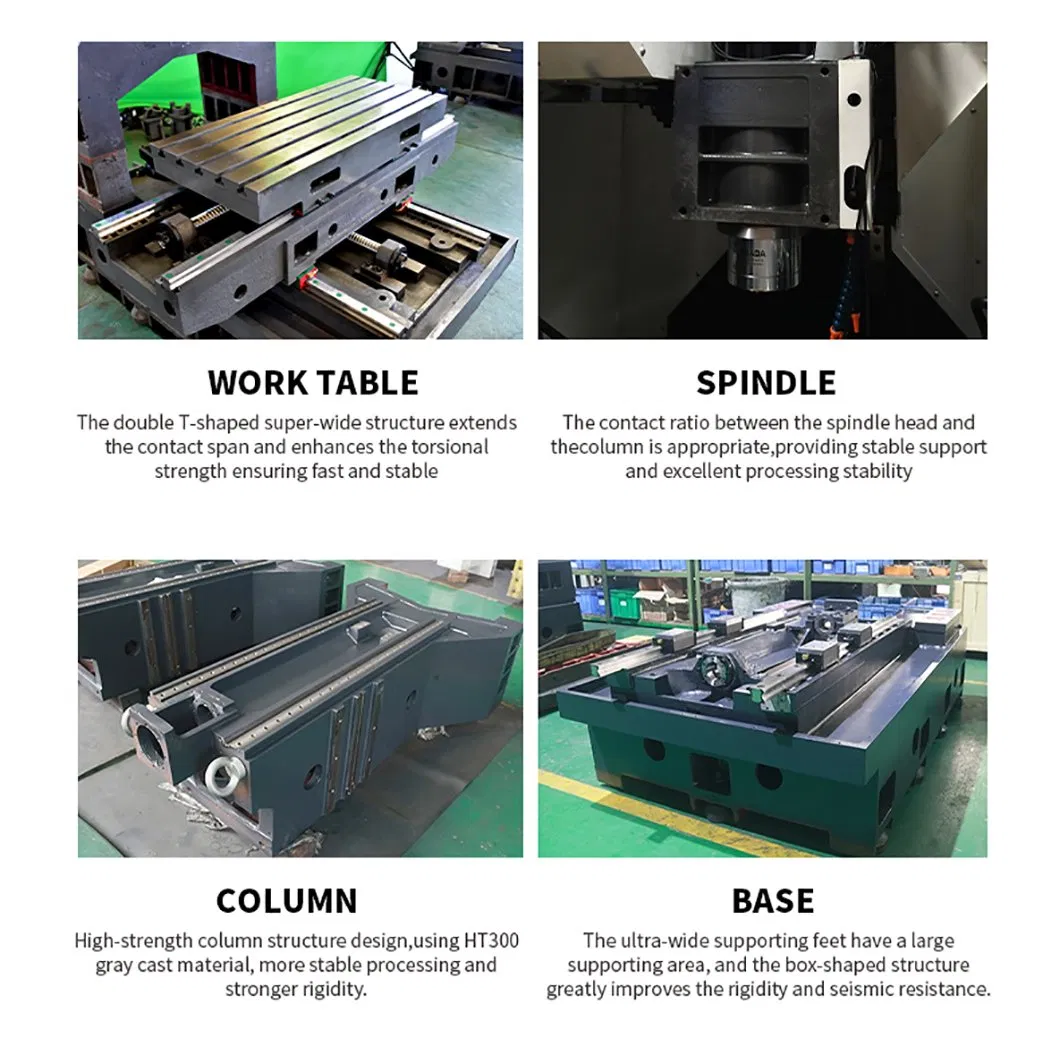 Centro de Usinagem Vertical CNC de Alta Precisão para Produção de Metal e Moldes