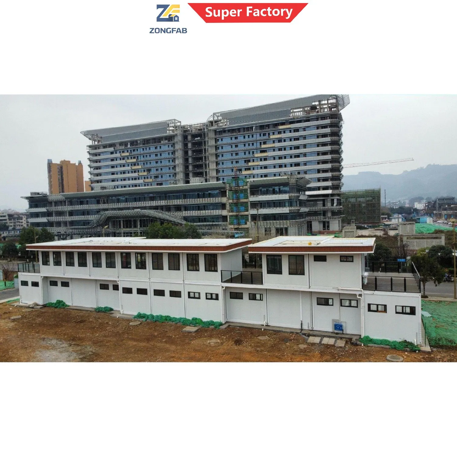 Construir em pouco tempo edifício modular de aço pré-fabricado, container de aço, projeto de instalação escolar, sala de aula, instalação governamental