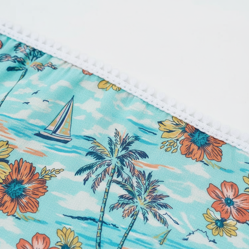 Tiered Maxi Vacation Hawaiian Dress With Floral Print Rayon Material OEM Service Formal Occasion