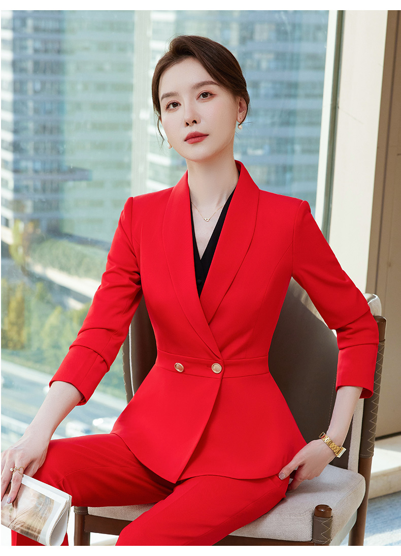 Wrinkle resistant professional pants suit