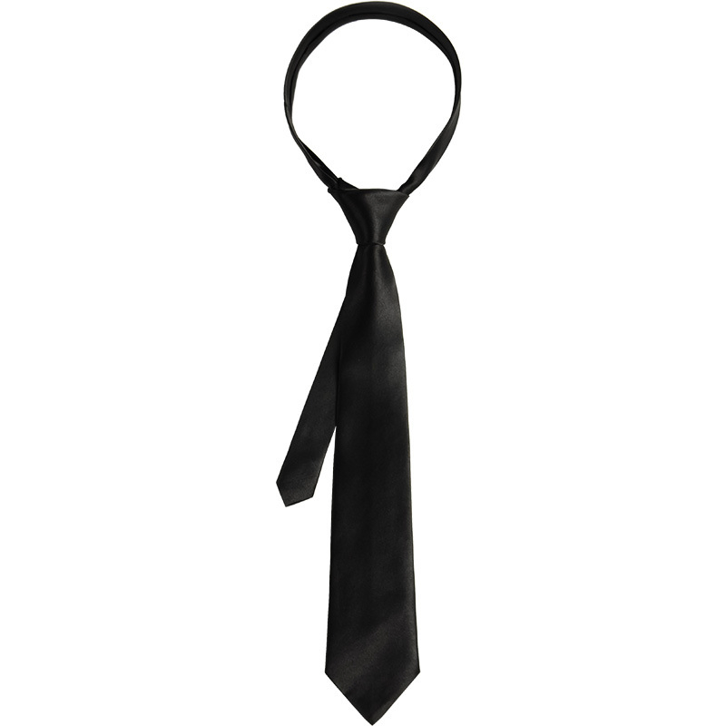 Elegant Custom Logo Black Tie 8cm Wide for Business and Formal Wear