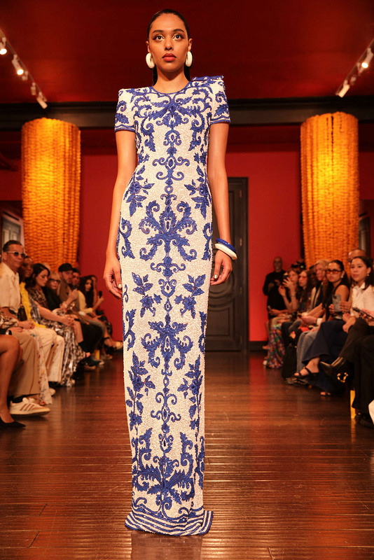 C3660 New Style Collection Retro Printed Bandage Dress Short Sleeve Slim Elegant Evening Floor Length Women's Dresses