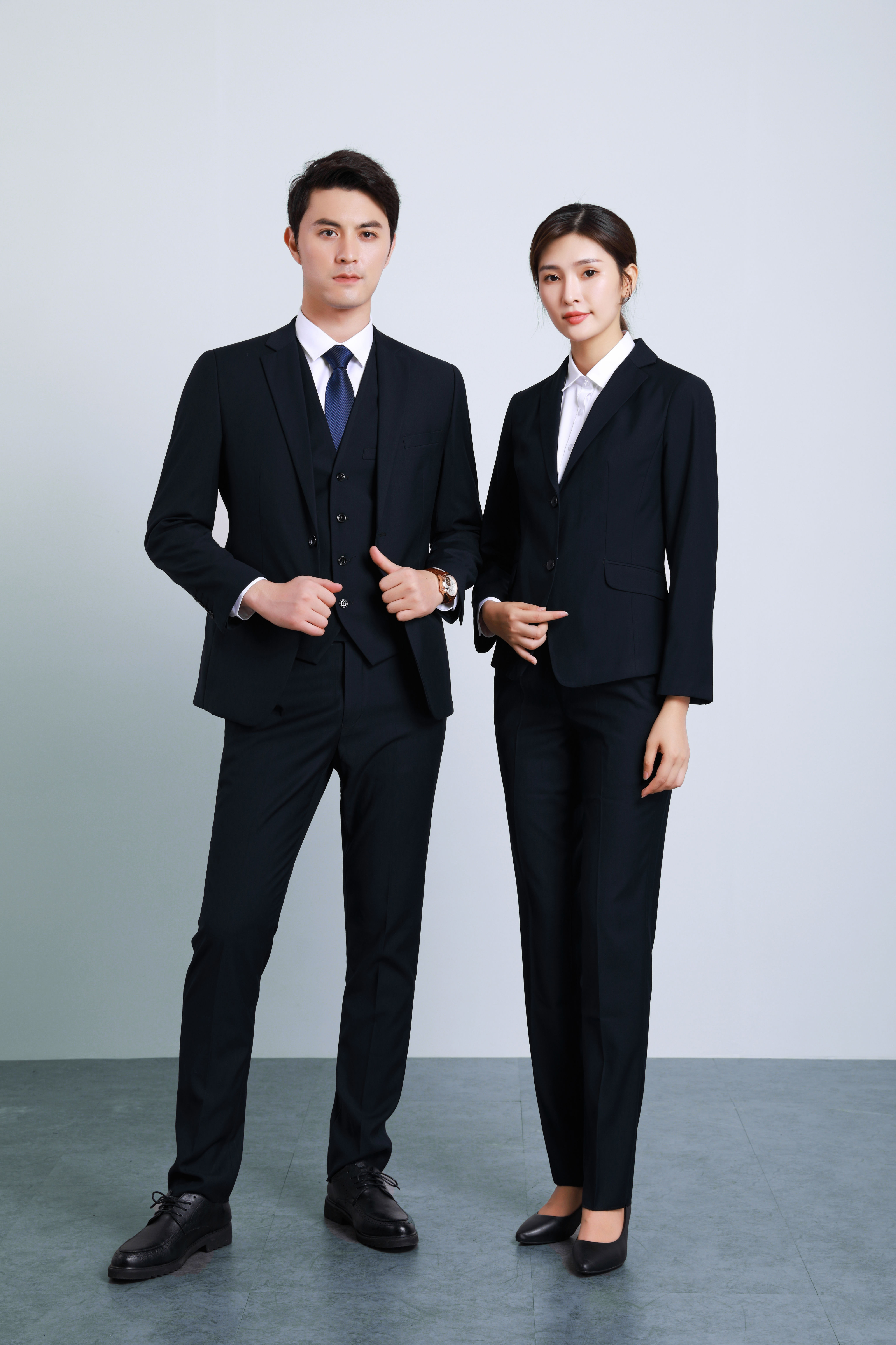 Casual Men's Women's Professional Suit 4S Sales Manager Formal Attire Hotel Catering Front Desk Work Uniform Button Tuxedo XL