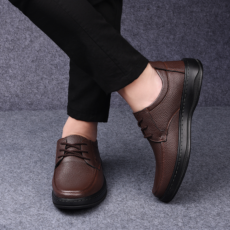 Genuine Leather Formal s Men 38-44 Lace-up Luxury Holiday Black Summer Autumn Winter