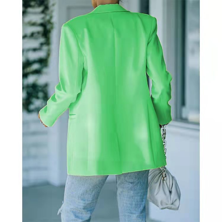 Spot 2025 European American Women's Foreign Trade New Autumn Winter Long Sleeve Small Suit Temperament Professional Regular 123