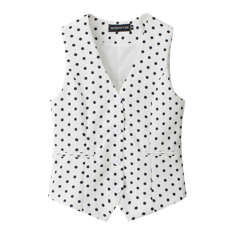 Womens Suit Vest Petite Waistcoat Spring/Summer New Slim-Fit Elegant Outerwear Layering Piece Short-Style Gilet